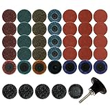 Coceca 41Pcs Sanding Discs Set,2 inch Quick Change Discs, Roloc Surface Conditioning Discs, with 1/4 inch Tray Holder