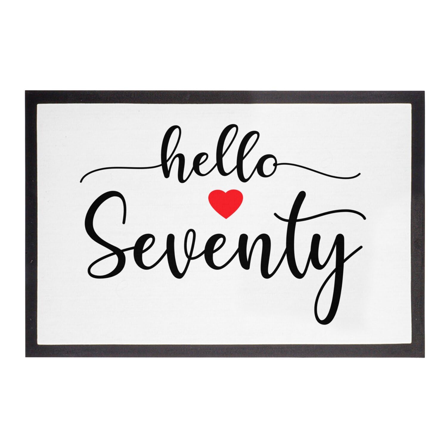 Paillasson Blanc Antisalissure Hello Seventy : Protégez l'Entrée pour les 70 Ans de Mamie
