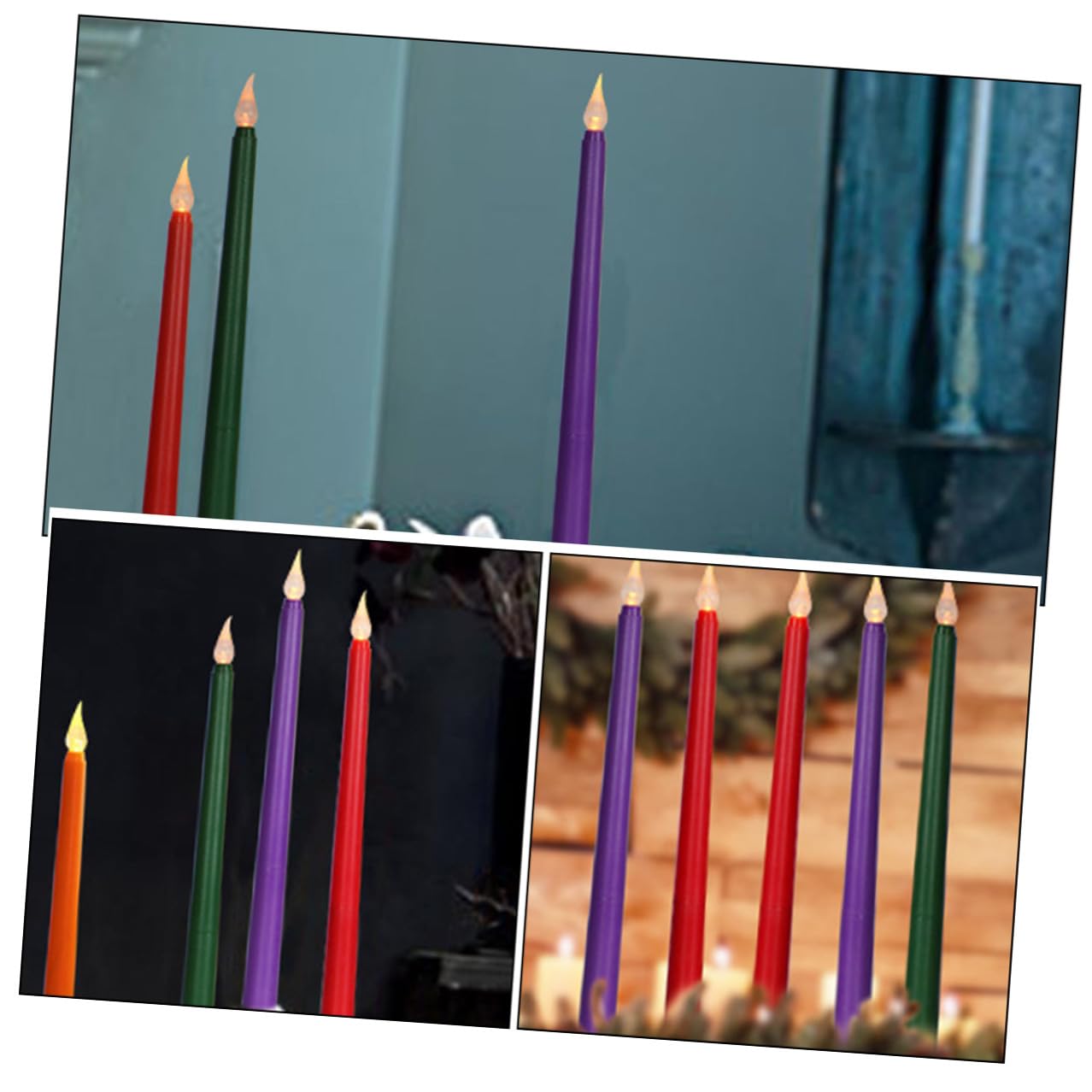Candele LED senza Fiamma Viola, 12 Pezzi per Feste e Compleanni