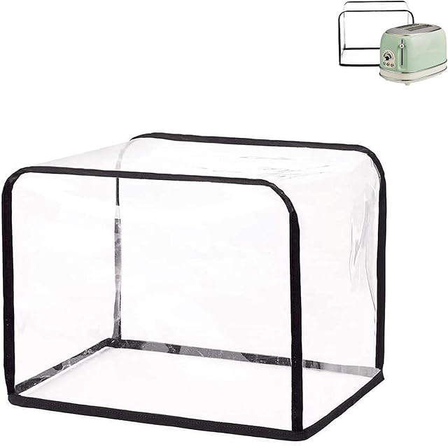 Rusta Toaster Cover, Transparent Dust Cover Fits For Most Standard 2 Slice Toasters, 30x24x24cm fashionable
