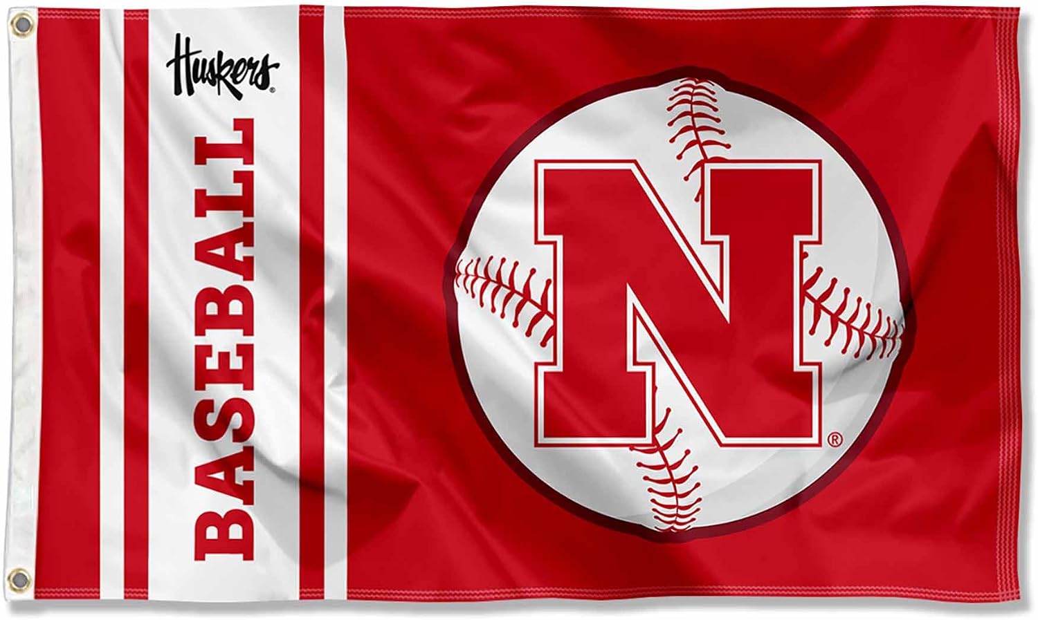 College Flags & Banners Co. Nebraska Cornhuskers Baseball 3x5 Grommet Flag