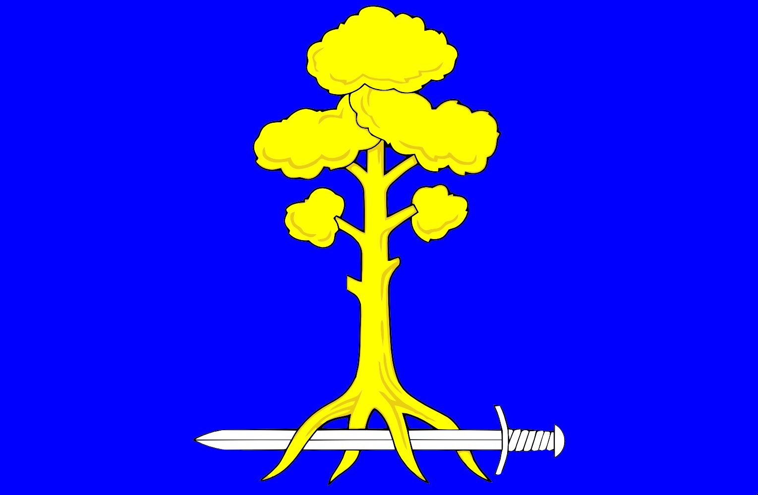 Drapeau Large Sertolovo aux finitions soignées et héraldique officielle de Leningrad