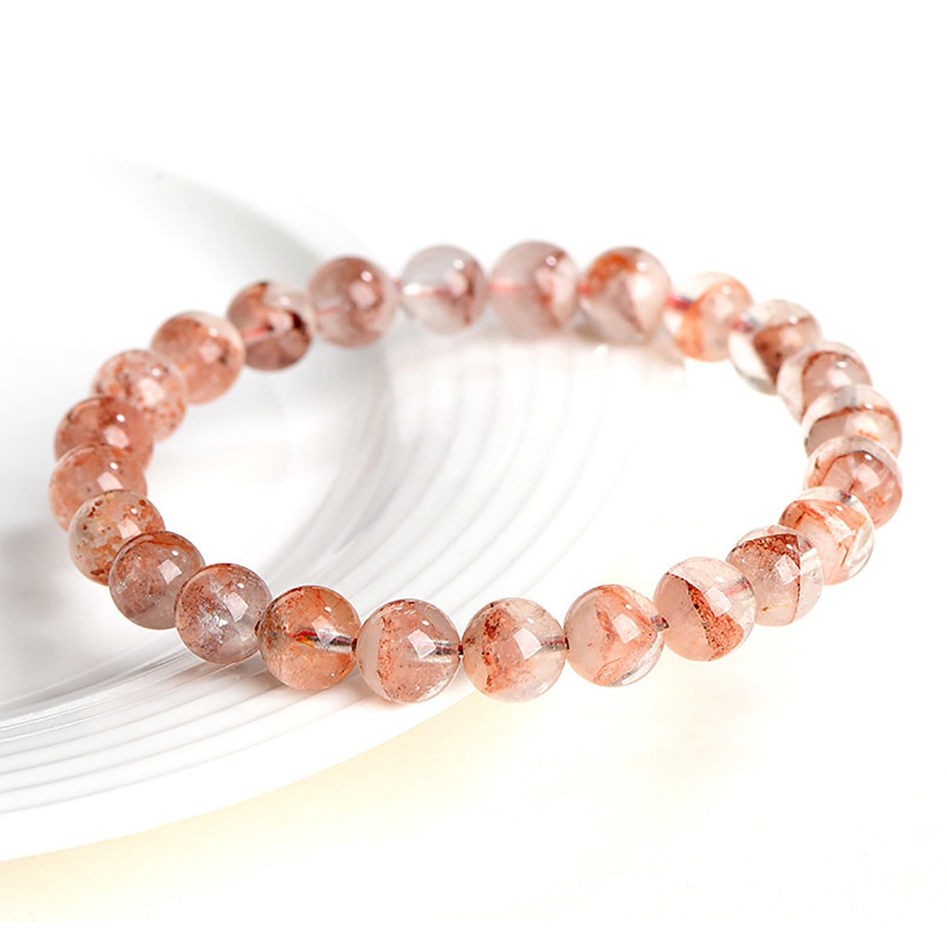 Rotes Kristallarmband, seltenes rotes Turmquarz-Armband, natürlicher Chakra-Edelstein, Starkes, wohlhabendes Amulett, Talisman, seltenes Sammlerstück, Wohlstandsziele, Manifestation, friedlich/2171
