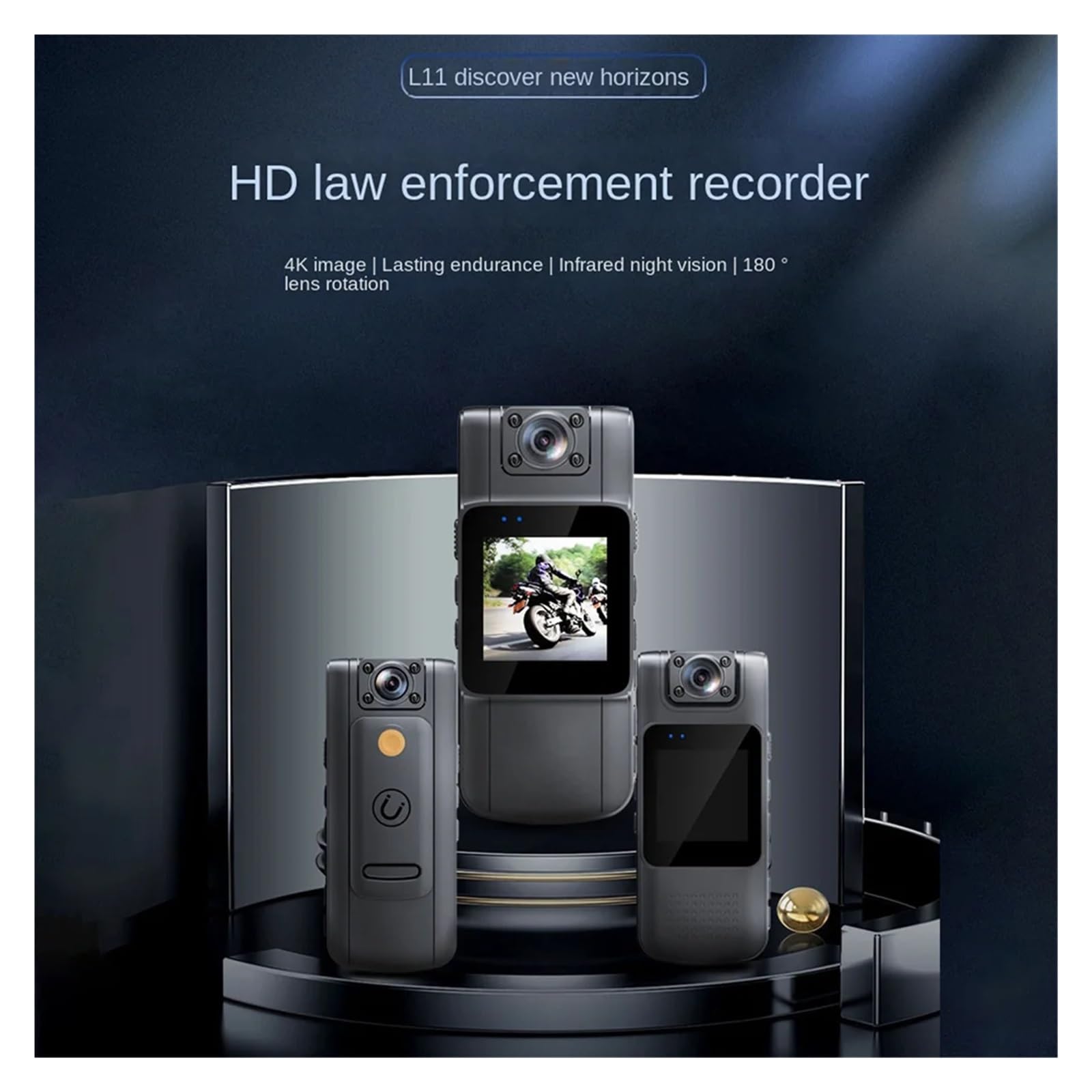 Caméra Corporelle 1080P Mini - Angle 180°, Vision Nuit IR - Pour Sécurité Ou Enregistrement Quotidien