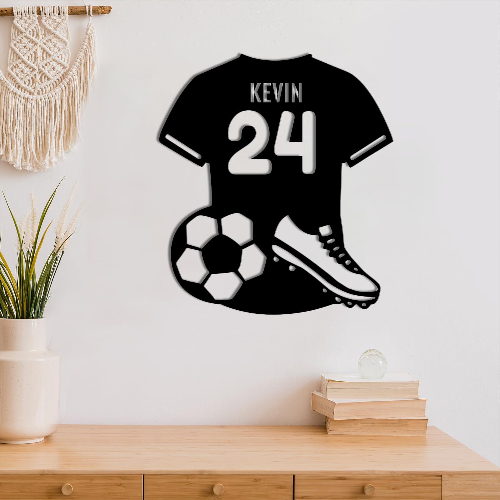 Panneau néon LED Personnalisé en Jersey de Football pour Décoration Murale, 16 Couleurs de Lumière avec Télécommande, Décoration Chambre, Sportive, Fête, Bar, Cadeau Fan de Football