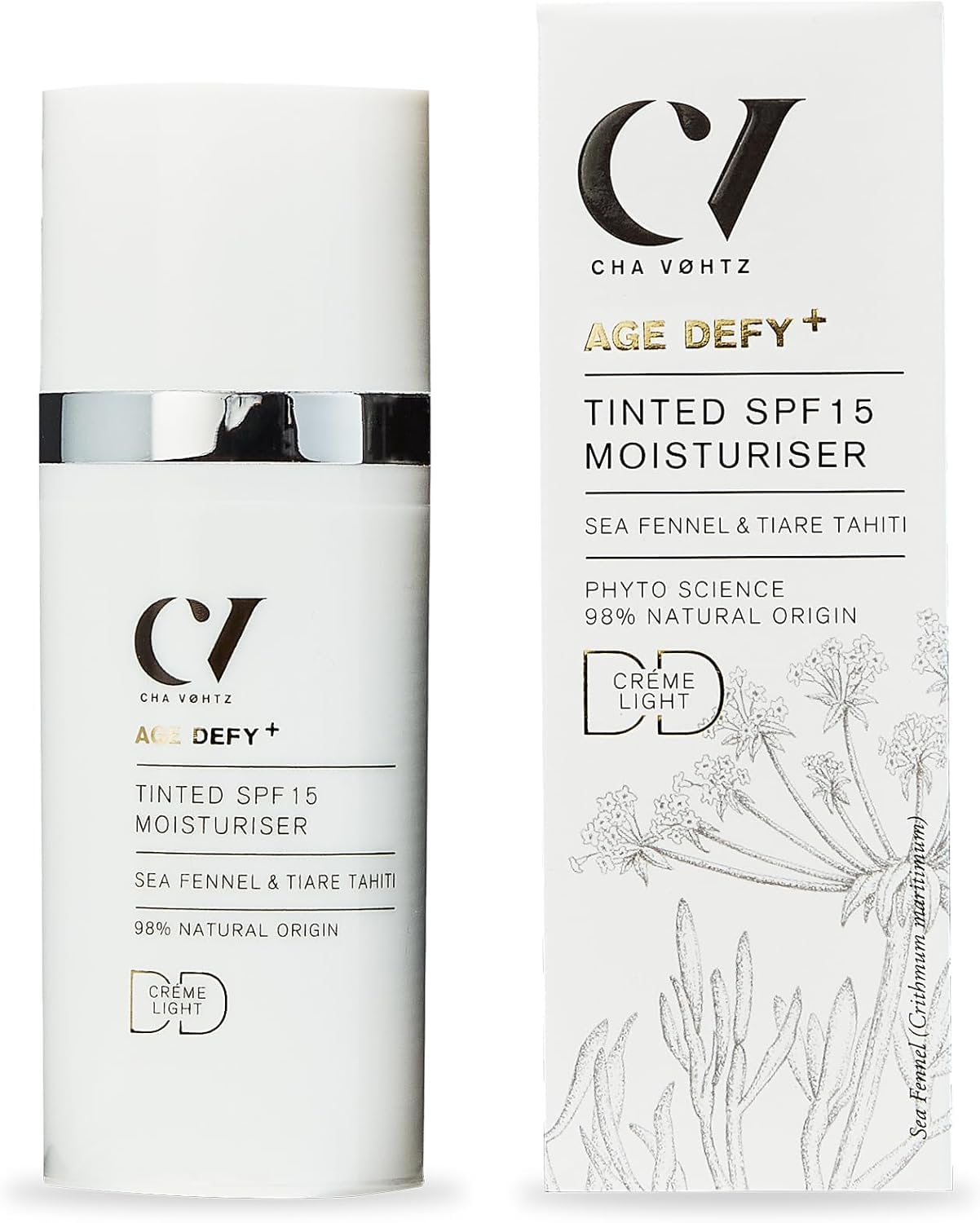 Green People Age Defy+ Hidratante DD Tinte SPF15 Claro, 30ml | Crema Hidratante con Color, Libre de Parabenos y Alcohol, Vegano, Crema Orgánica de Día con Color y SPF15