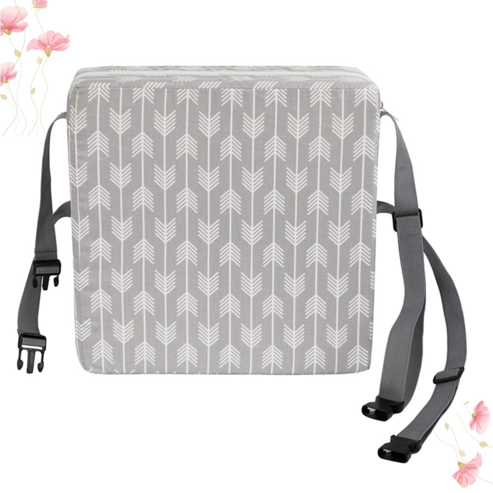 Tomaibaby Silla de Comedor Cojín de Elevación Cojín de Asiento Elevador Portátil Bebé Niño Pequeño Niños Infantil Portátil Desmontable Trona Cojín Elevador Gris