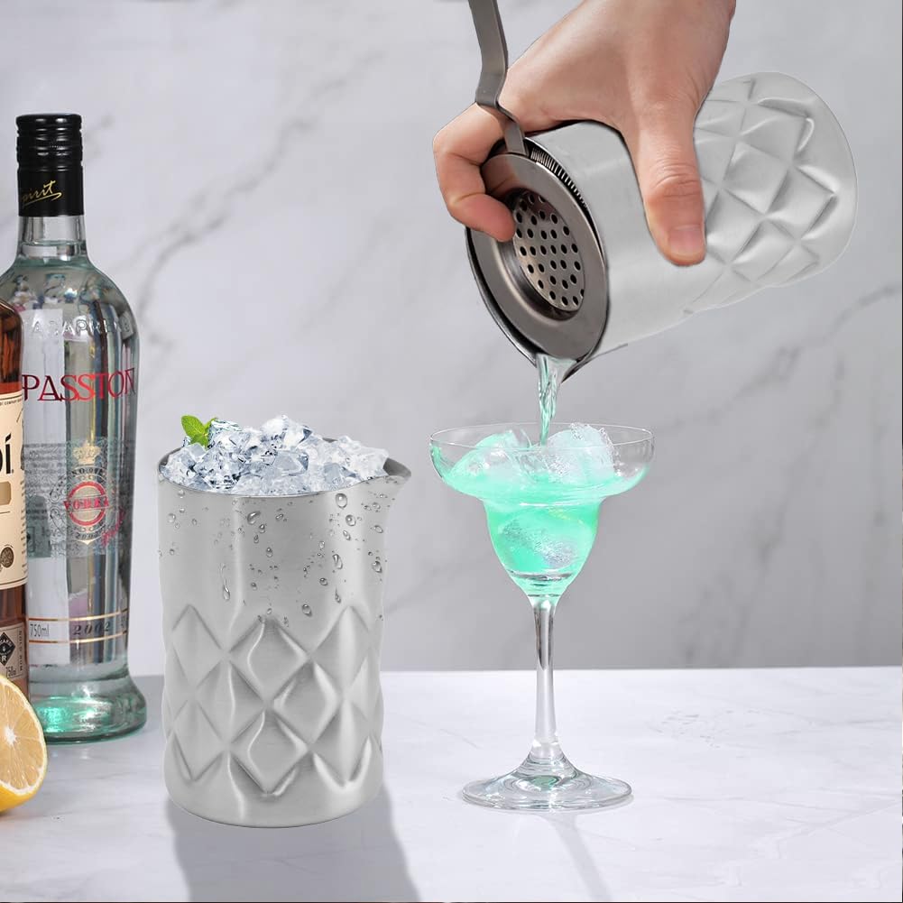 Lwuey Verre à Mélange Cocktail En Acier Inoxydable 18 Oz - Shaker Professionnel Robuste Et Élégant Pour Barman