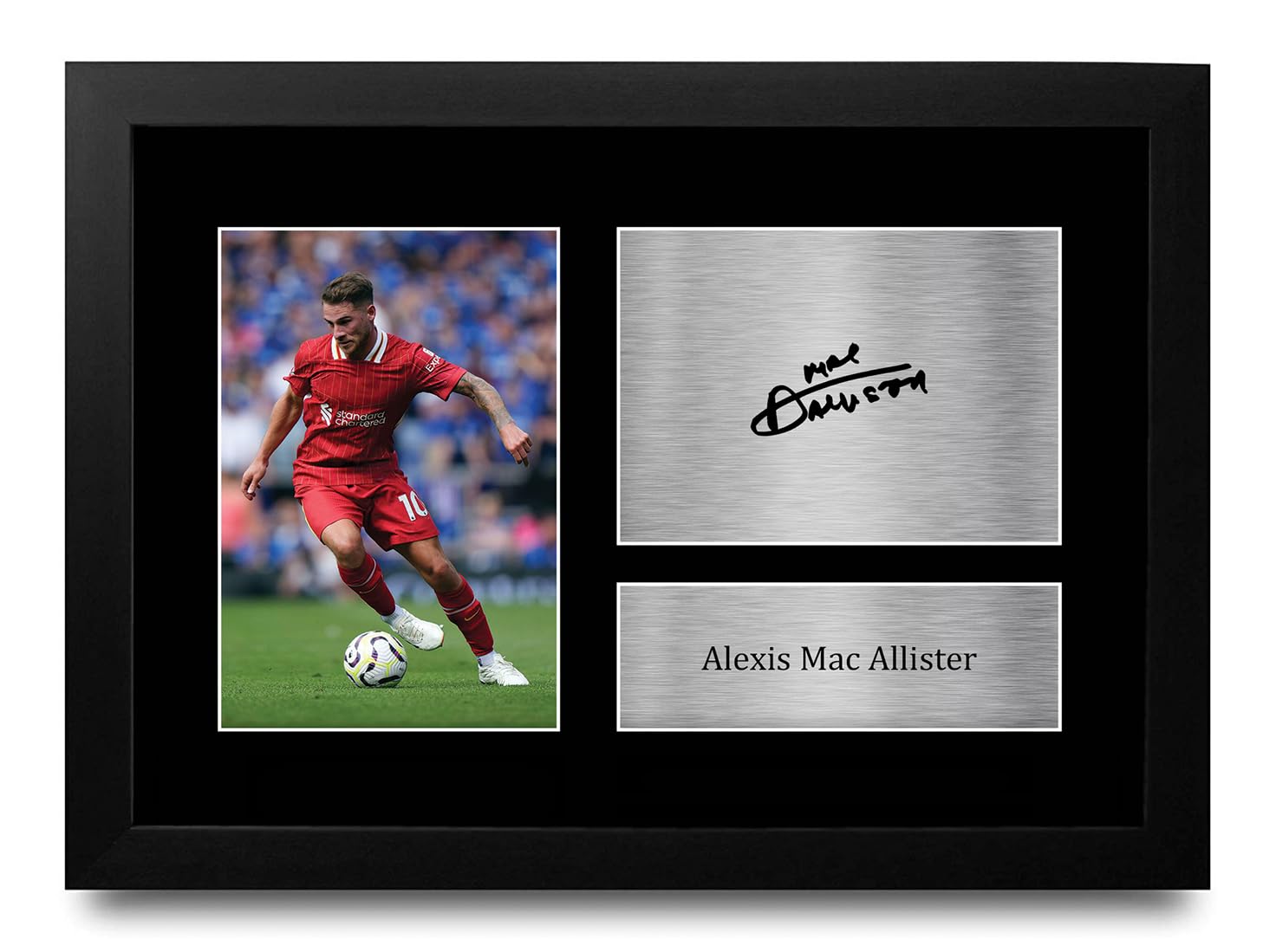 HWC Trading FR A4 Alexis Mac Allister Liverpool Geschenke Gedrucktes Signiertes Autogramm Foto für Fußball Anhänger and Fans - A4 Gerahmt