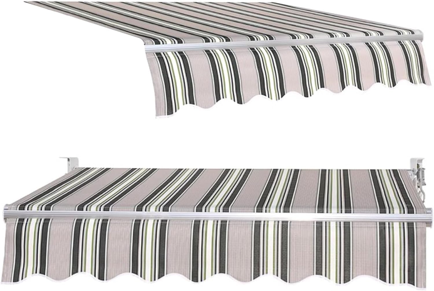 Pare-soleil rétractable pour jardin bâche d'auvent beige 5m x 2m