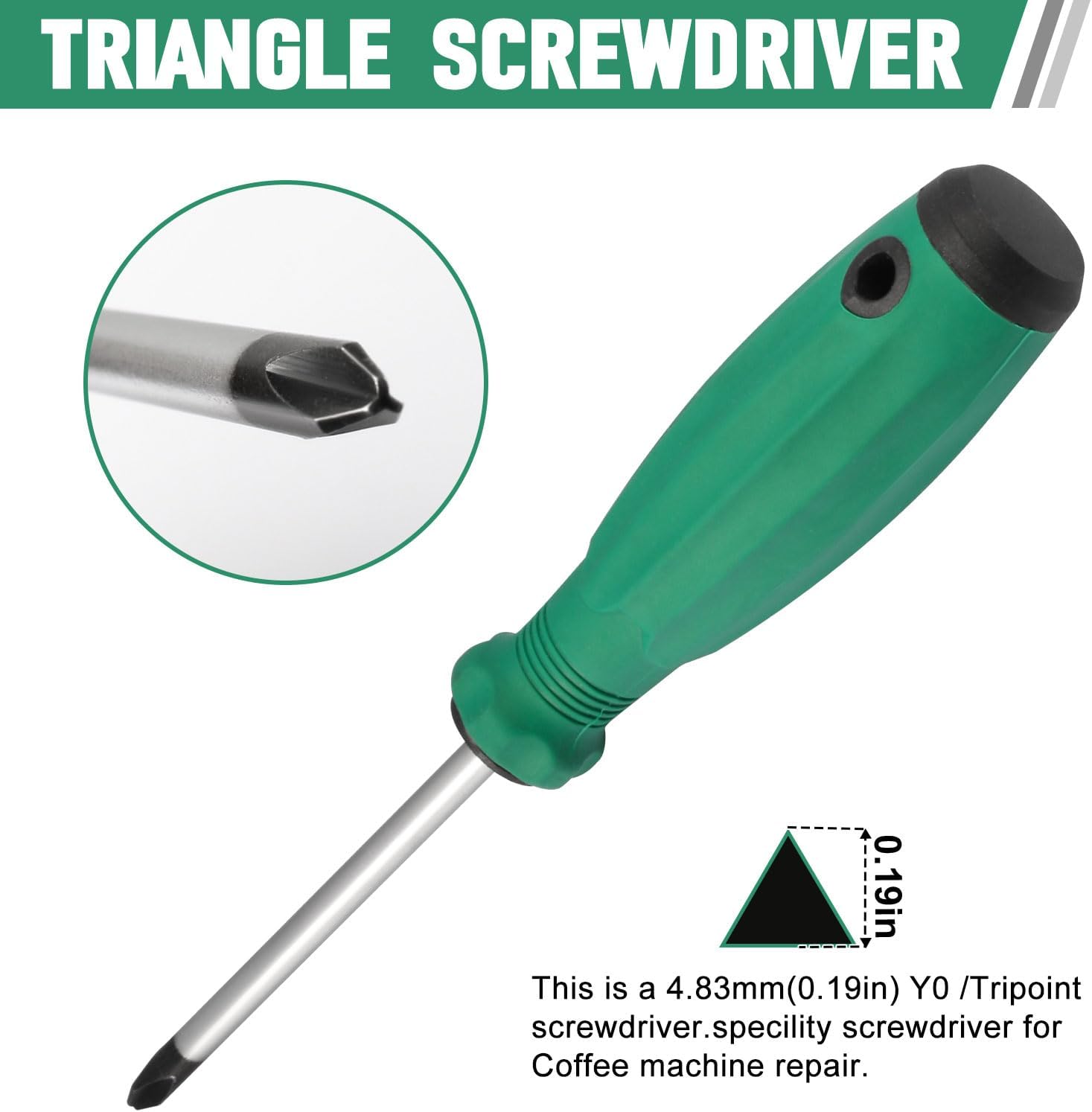 Triwing Screwdriver With Special Triangular Screws,Point Y Tip Fits Cuisinart DGB-550BKP1 Automatic Coffeemaker Repair