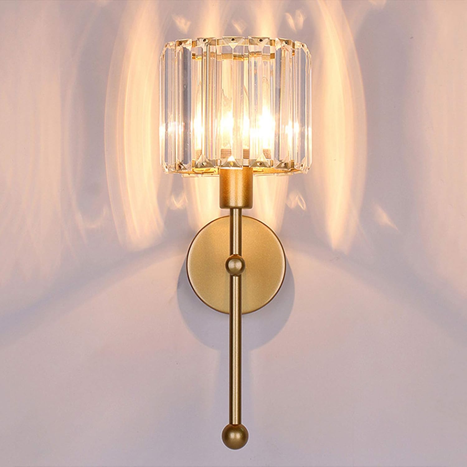 Top Rated H XD GLOBAL E14 Modern Minimalist Style Wall Sconce Lamps Lighting, Transparent Crystal Wall Light,Corridor Wall Sconces, Bedroom Bedside Wall Lights (Gold) Hottest Sale H XD GLOBAL E14 Modern Minimalist Style Wall Sconce Lamps Lighting, Transparent Crystal Wall Light,Corridor Wall Sconces, Bedroom Bedside Wall Lights (Gold)