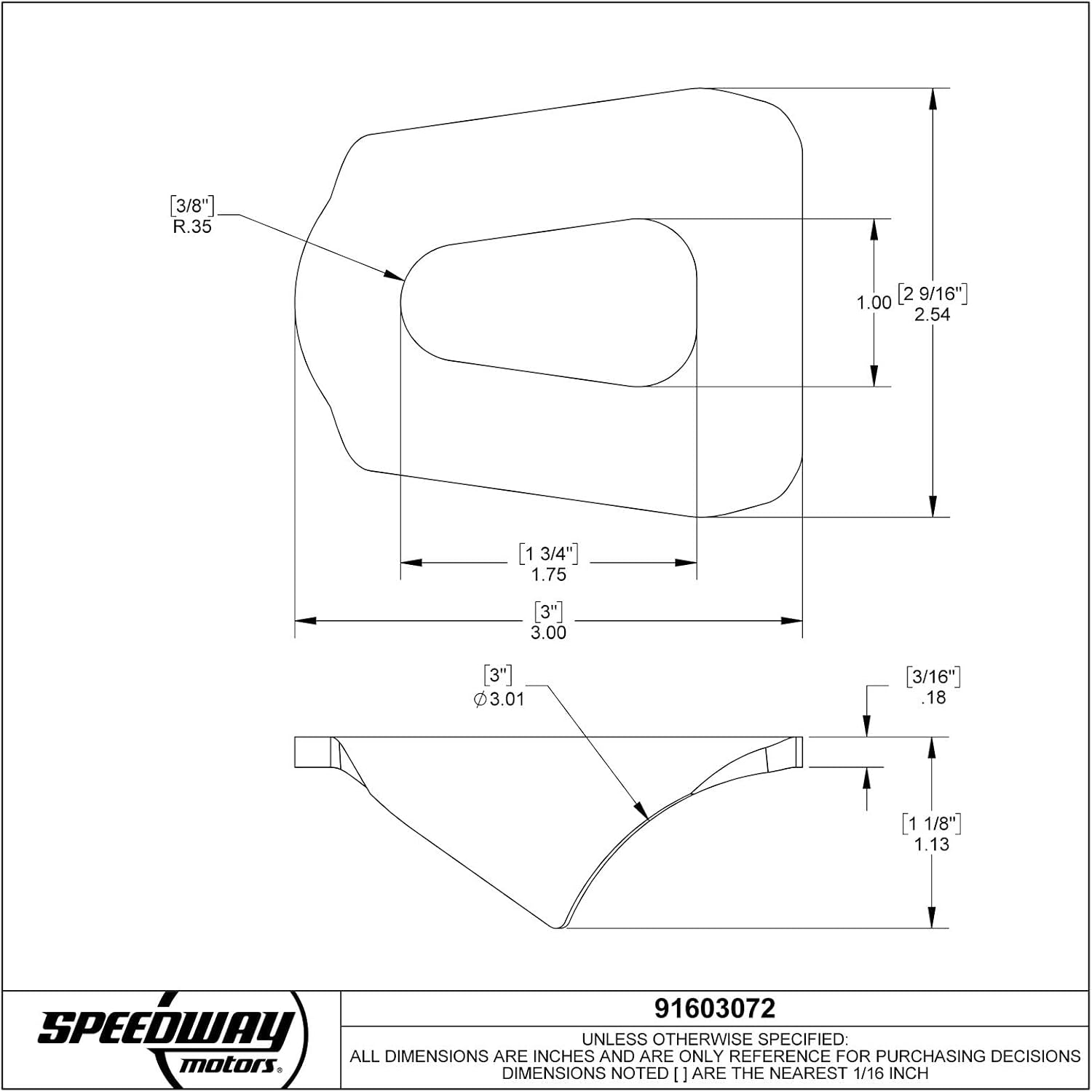 Speedway Motors Weld-On Axle Housing Tie-Down Bracket, 3 Inch O.D. - Secure Transportation for Race Cars - Eliminates Need for Axle Straps - 7 Gauge Steel Construction