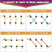 Vista 5 de NUOBESTY Práctica de corbata de zapatos para niños, tabla de práctica de atado de zapatos, hilo de zapatos, juguetes de enseñanza para aprender a