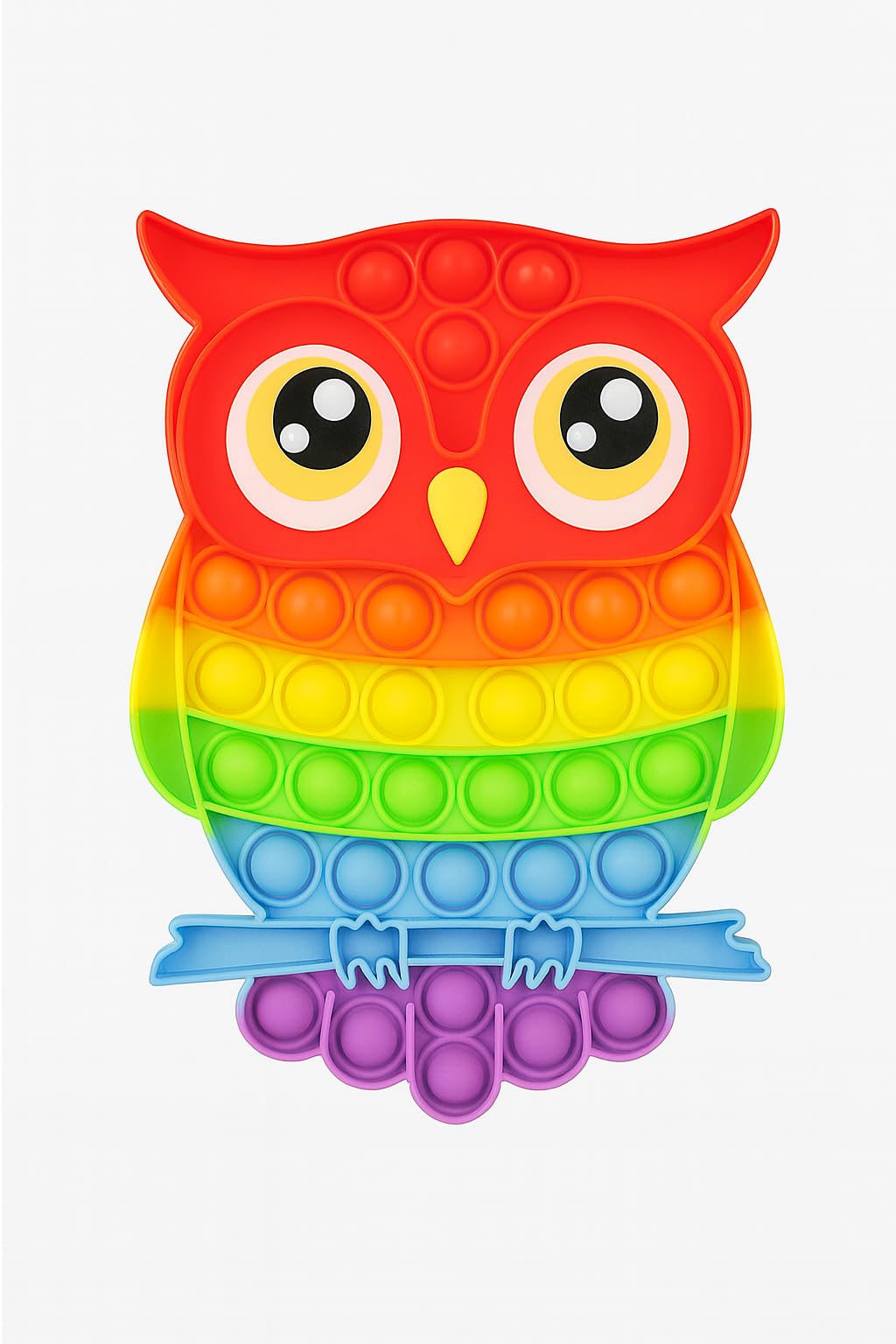 Ranzah Pop Fidget Toy Push Pop Bubble Sensory Toy For Kids And Adults Travel Poppet Toy Squishy Toy For Gifts & Parties ADHD Stress & Anxiety Relief Toy Squeeze Toddler Toy (Owl)