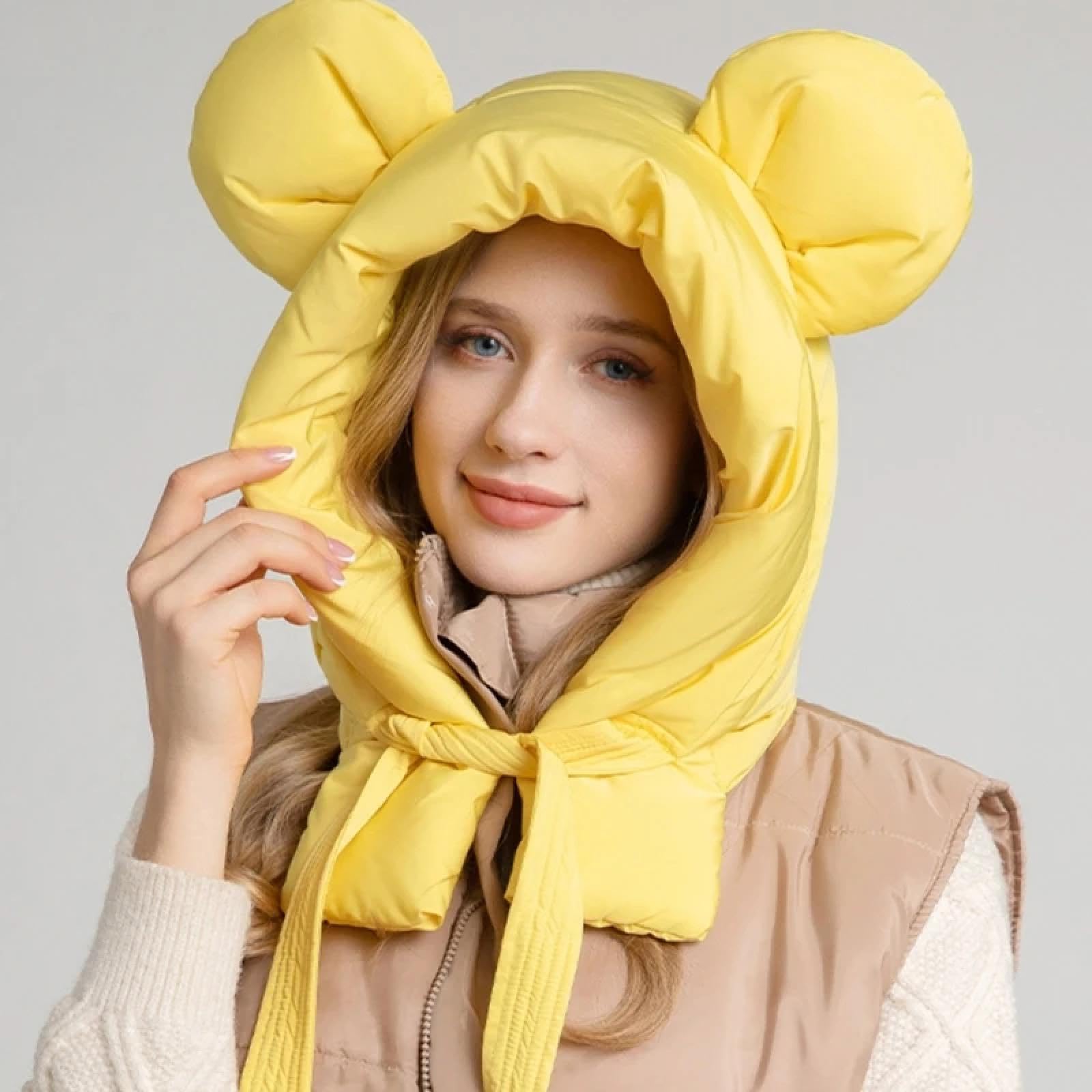 Czapki Czapki Skullies Czapki Beanie Panda Ucho Wyściełana Czapka Jesień Zima Ciepła Czapka Wiatroszczelna Kobiety Ochrona uszu Czapka Zimowe Nakrycia Głowy dla kobiet i dziewcząt