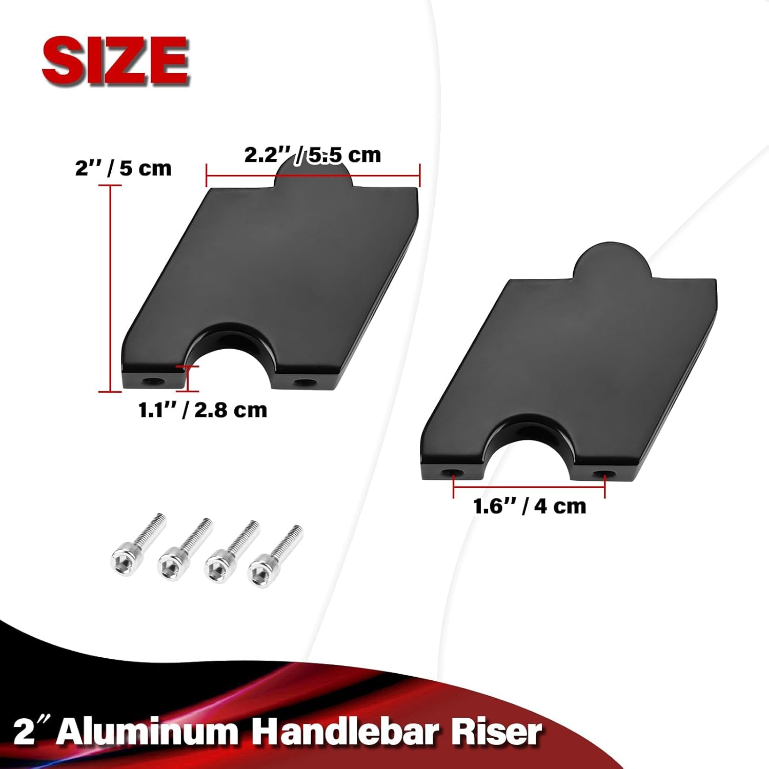 Adjustable Handlebar Riser Support Heighten 2" Aluminum Handlebar Riser Kit Mount Clamps for The Can-Am Ryker 600/900/Rally/Sport 2019 2020 2021 2022 2023 2024