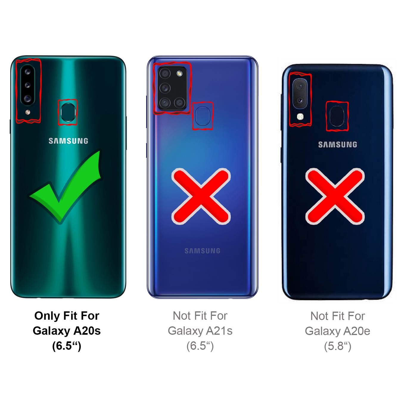 Verco case per Samsung Galaxy A20s Cover, Custodia a Libro Pelle PU per Samsung A20s Booklet Protettiva [magnetica integrata], Azzurro