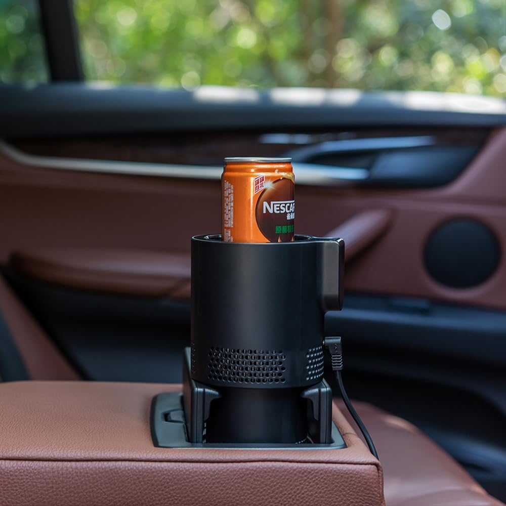 Cup Holder 2-in-1 Coffee Warmer Drink Cooler LED Screen Touch Smart Car Tumbler Holder Gift for Car Lover Temperature Control Auto Shut-Off