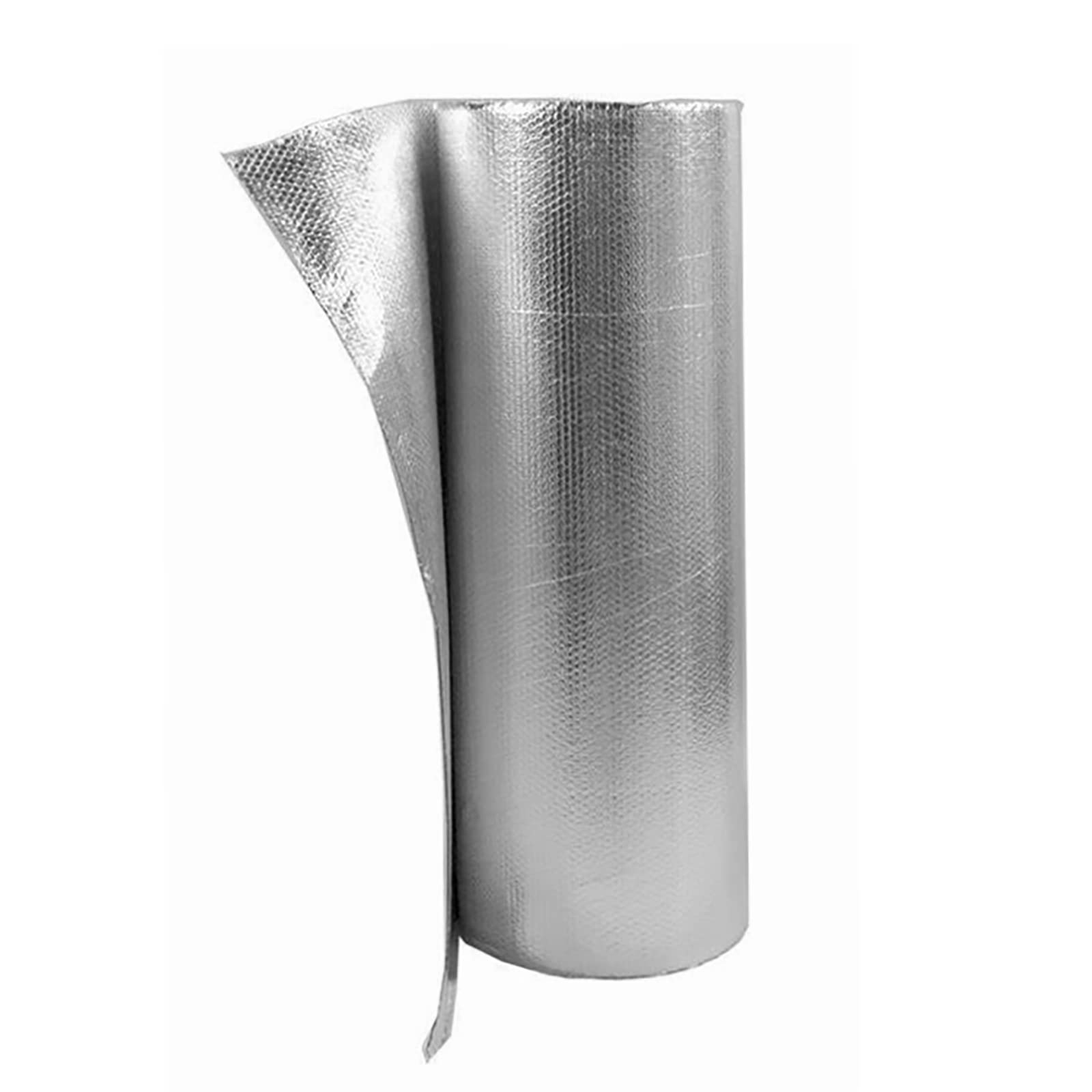 Barrera de vapor Autoadhesivo Rollo Aislante Termico Aislamiento térmico reflexivo multicapa burbujas y aluminio Lámina Térmica Aluminio Aislante con Burbujas para puertas de (Size:1mx10m/3.2x32.8ft)
