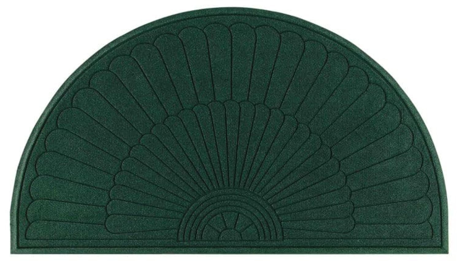 Alsaqer Door Mat/Bathroom Mat Half Oval Shape with Rubber Back Grip-50x80 cm (Asorted Colours)
