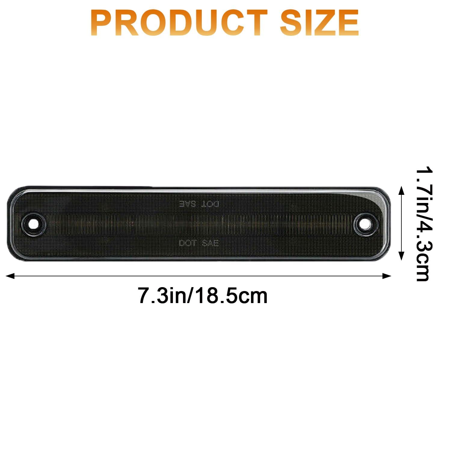 Amazon | GLOFE スモークレンズ アンバー/レッド LED サイドマーカー