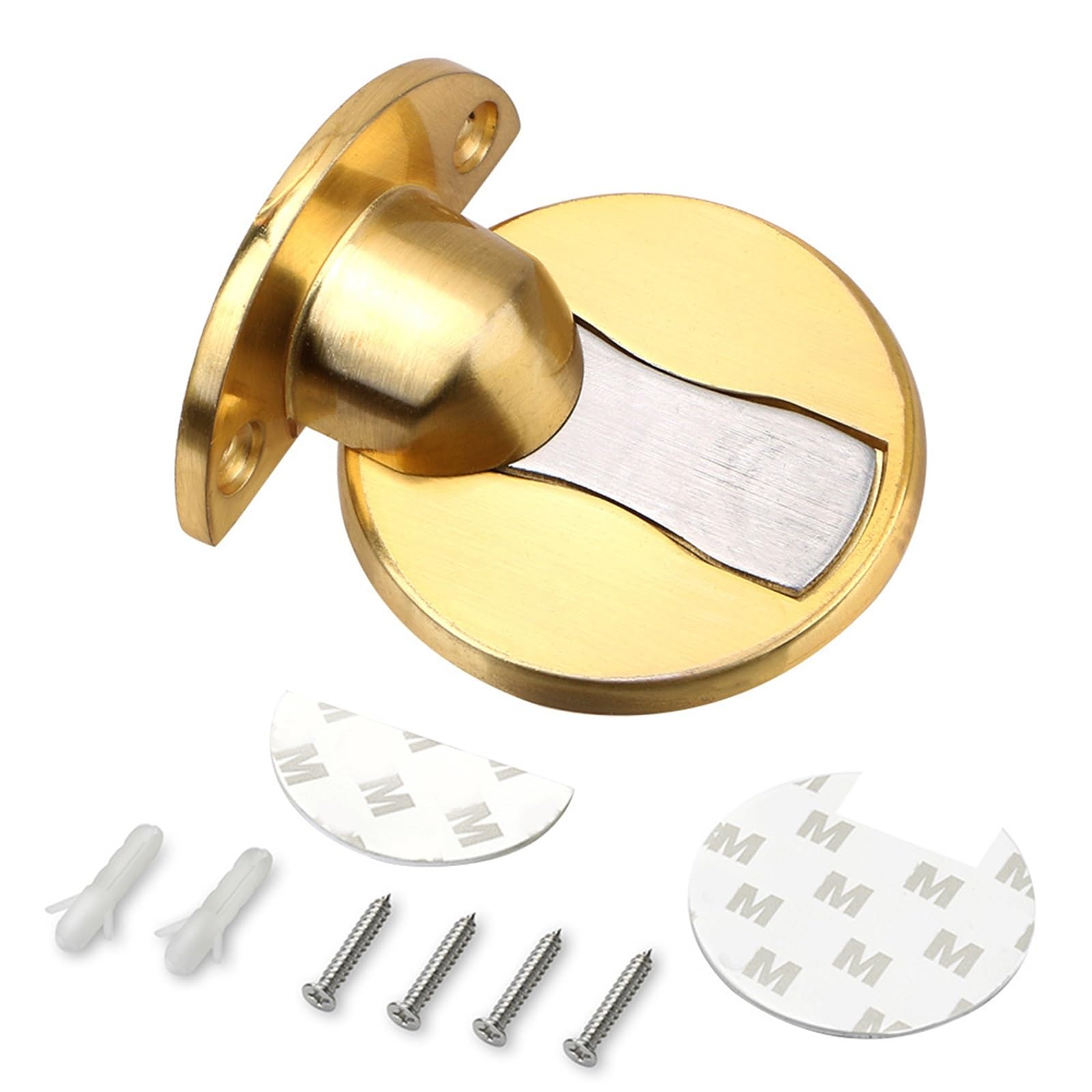 Iopklytf Gold Door Stopper Magnetic 304 Stainless Steel Door Stopper