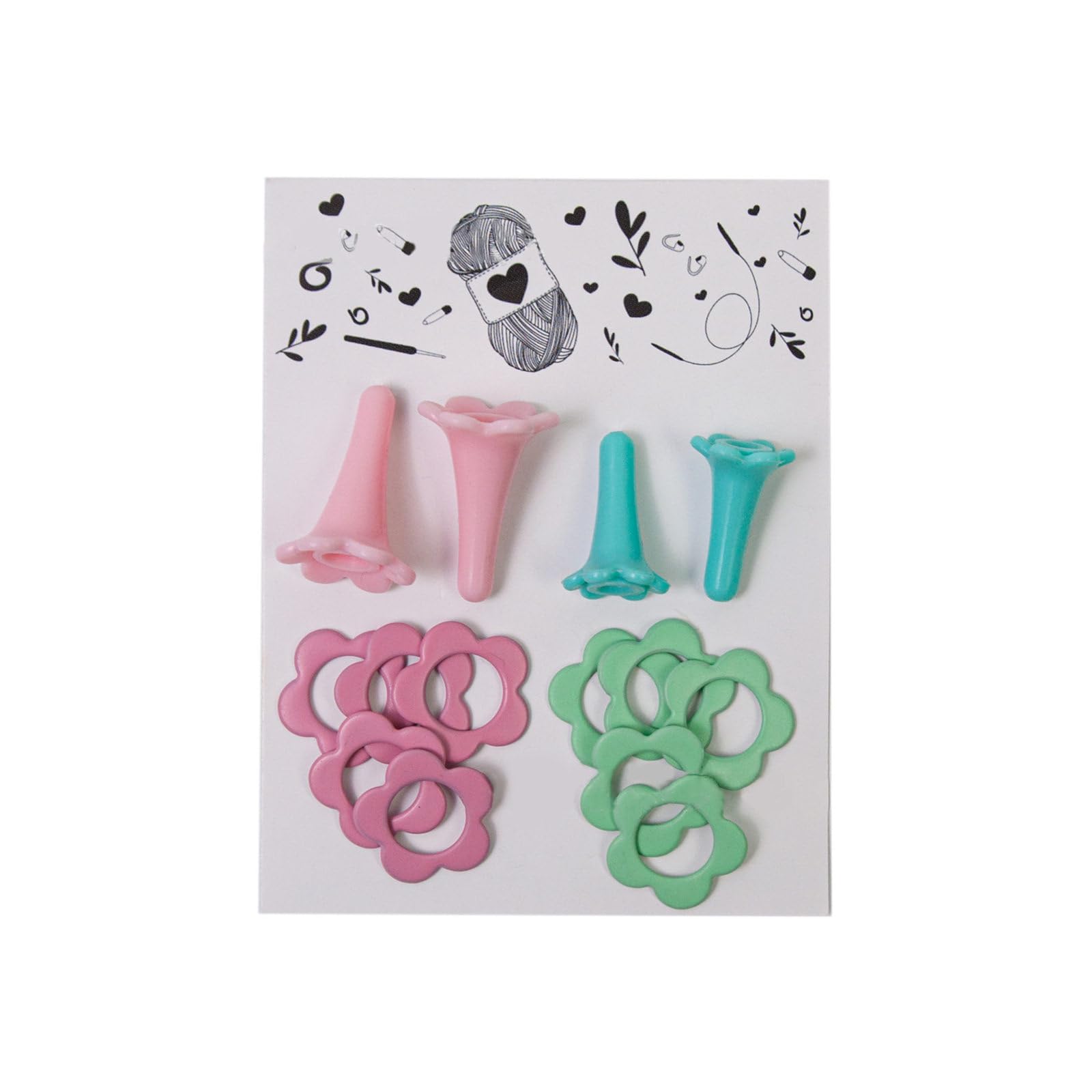 Buxuaaaa Plum Bossom Stitching Marker Charm For Knitting, Weaving, Stitching Marker Locking Knitting Charm Needle Stoppers Sweater Needle