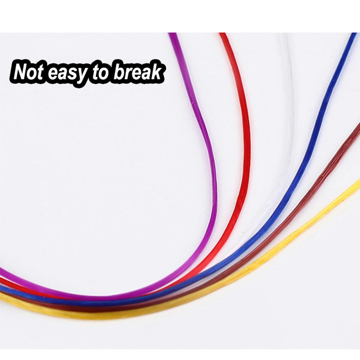 Cordón de abalorios de alta elasticidad de 50 a 500 yardas, elástico transparente para hacer pulseras, banda elástica para accesorios de costura, pulseras, abalorios-Champagne-500M