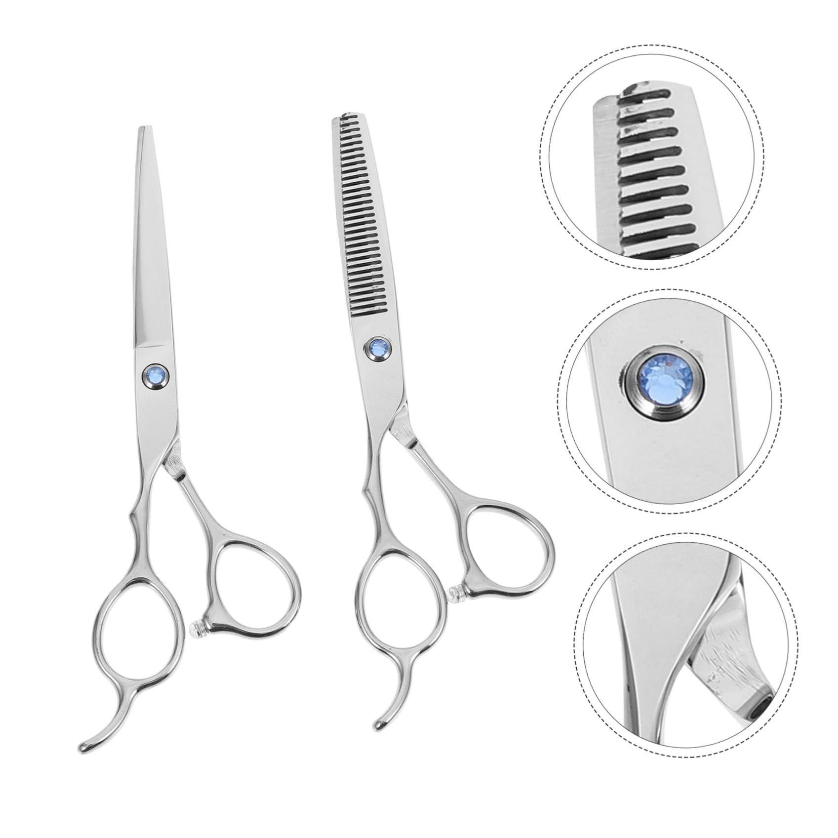 MAGICLULU Lot De 2 Ciseaux De Coiffure Pour Gauchers 6 Pouces En Acier Inoxydable Coupe Et Effilage Professionnel Outil De Coiffure Pour Usage Salon Et Personnel