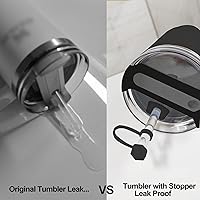 Vista 122 de Silicone Spill Stopper Set Compatible with Stanley Cup 2.0 30oz & 40oz with Straw Cover, Set of 4