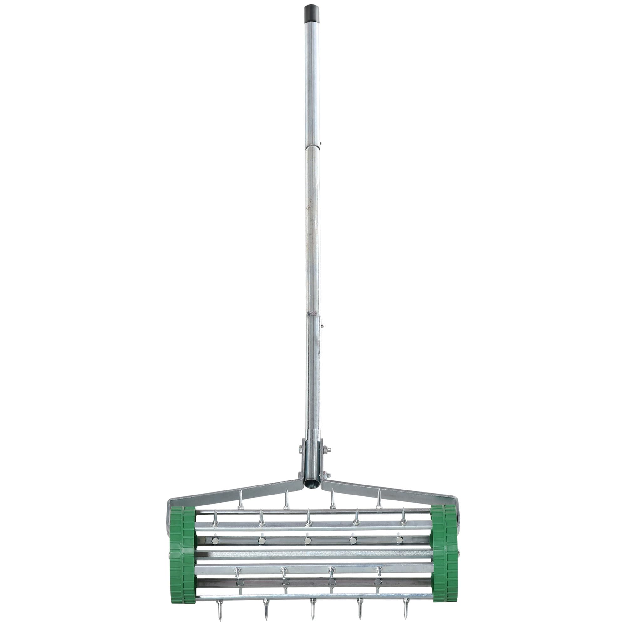 Outsunny Rouleau aérateur pour pelouse avec Manche télescopique, 98 x 45 x 87 cm, Vert