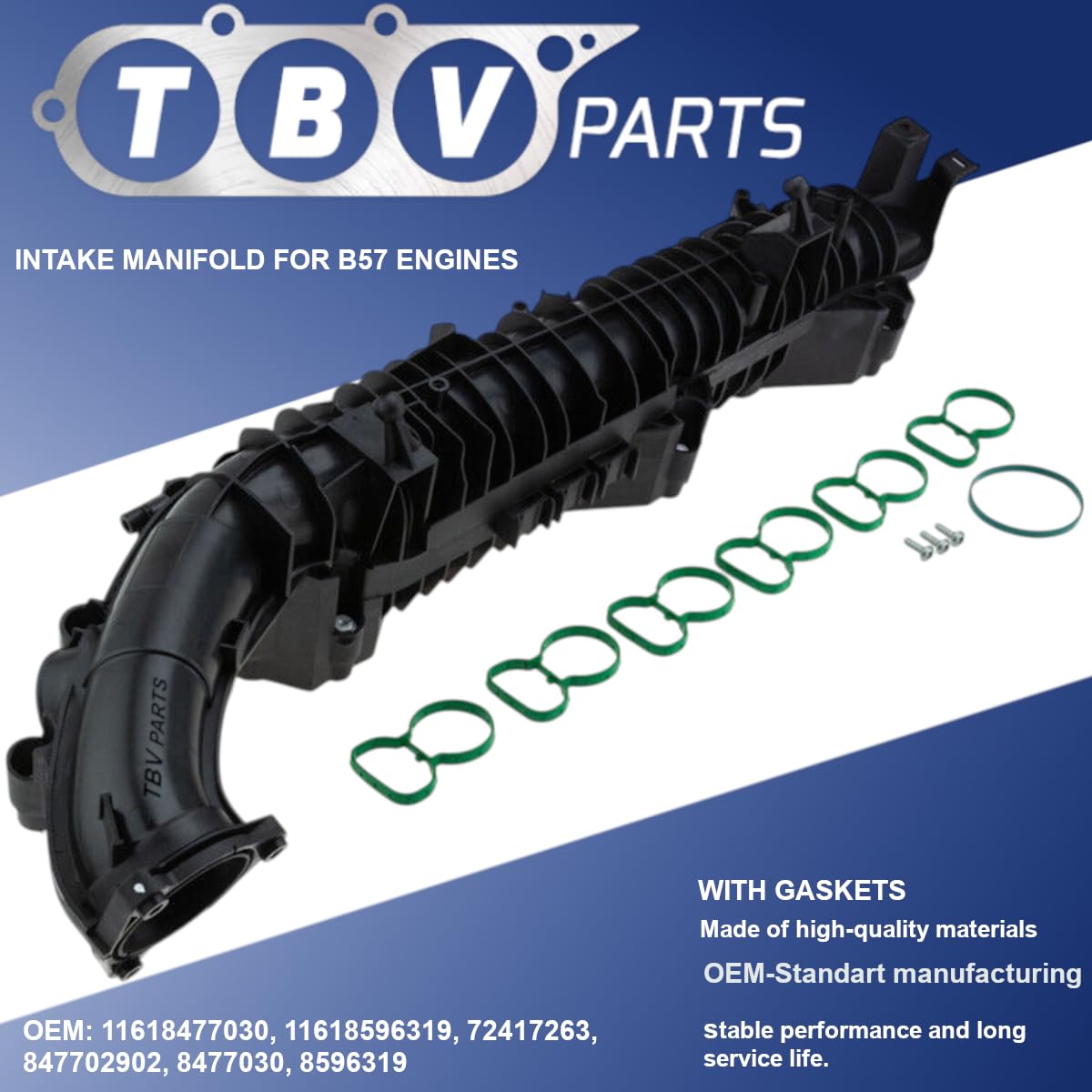 Collettore di aspirazione 3.0D B57 11618477030 11618570228 11618596319 11618477029 8570228 8596319 Modulo collettore di aspirazione compatibile per serie 7, serie 5, X3