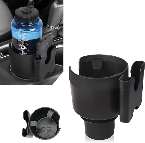leediga Soporte para teléfono celular 2 en 1 2 para automóvil, base ajustable, expansión de portavasos impermeable, ABS impermeable, soporte