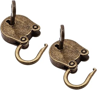 Operitacx 2pcs Box Boxes Padlock Wooden Jewelry Box Key Door Lock Keyed Padlocks Antique Door Locks Old Style Door Locks Retro Door Locks Retro Locks Jewelry Box Lock Alloy Latch Household