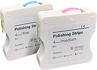 Vista 1 de Tiras de pulido dental, 2 unidades, lijado de superficie de resina interdental de dientes de 0.157 pulgadas, blanqueamiento dental para cuidado