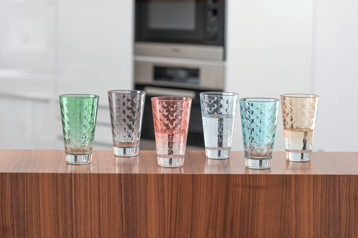 Leonardo Optic 025907 Lot de 6 verres à long drink lavables au lave-vaisselle en verre coloré 300 ml