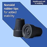 Vista 5 de Bastón de Caminar de Aluminio con Desplazamiento Medline para Personas Mayores y Adultos es Portátil y Ligero para Equilibrio, Lesiones de Rodilla