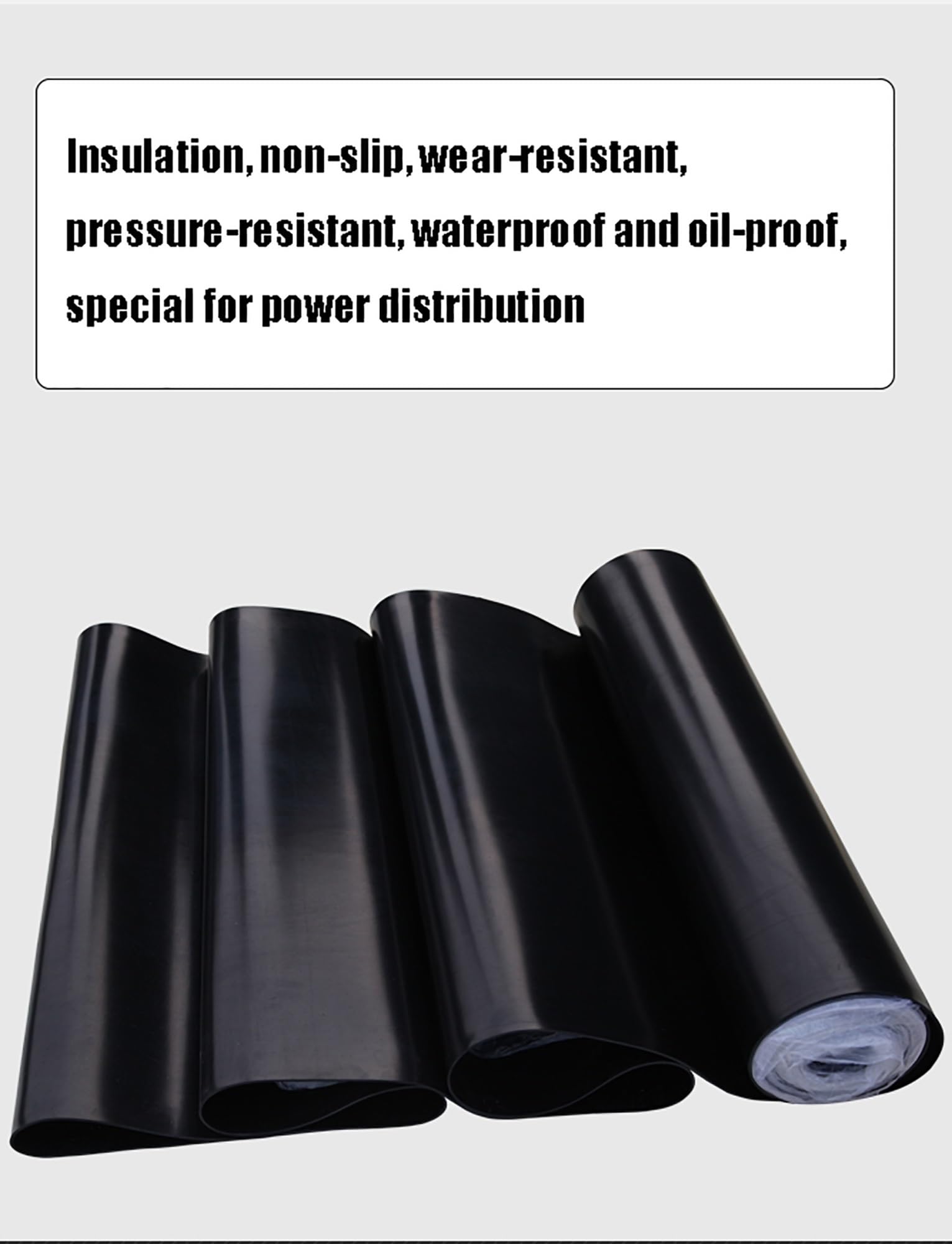 Robuste, rutschfeste Gummimatte – Industrielle Isolierbodenmatte, weiche, verschleißfeste Schwarze Dichtungsplatte (100 x 100 x 0,8 cm) für sichere Arbeitsbereiche