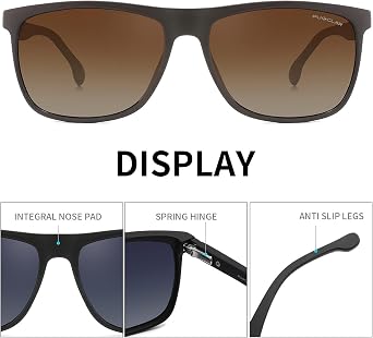 PUKCLAR Polarised Sports Sunglasses for Men Women Cycling Glasses UV400 Protection Sun Glasses For Running Driving Fishing Travel