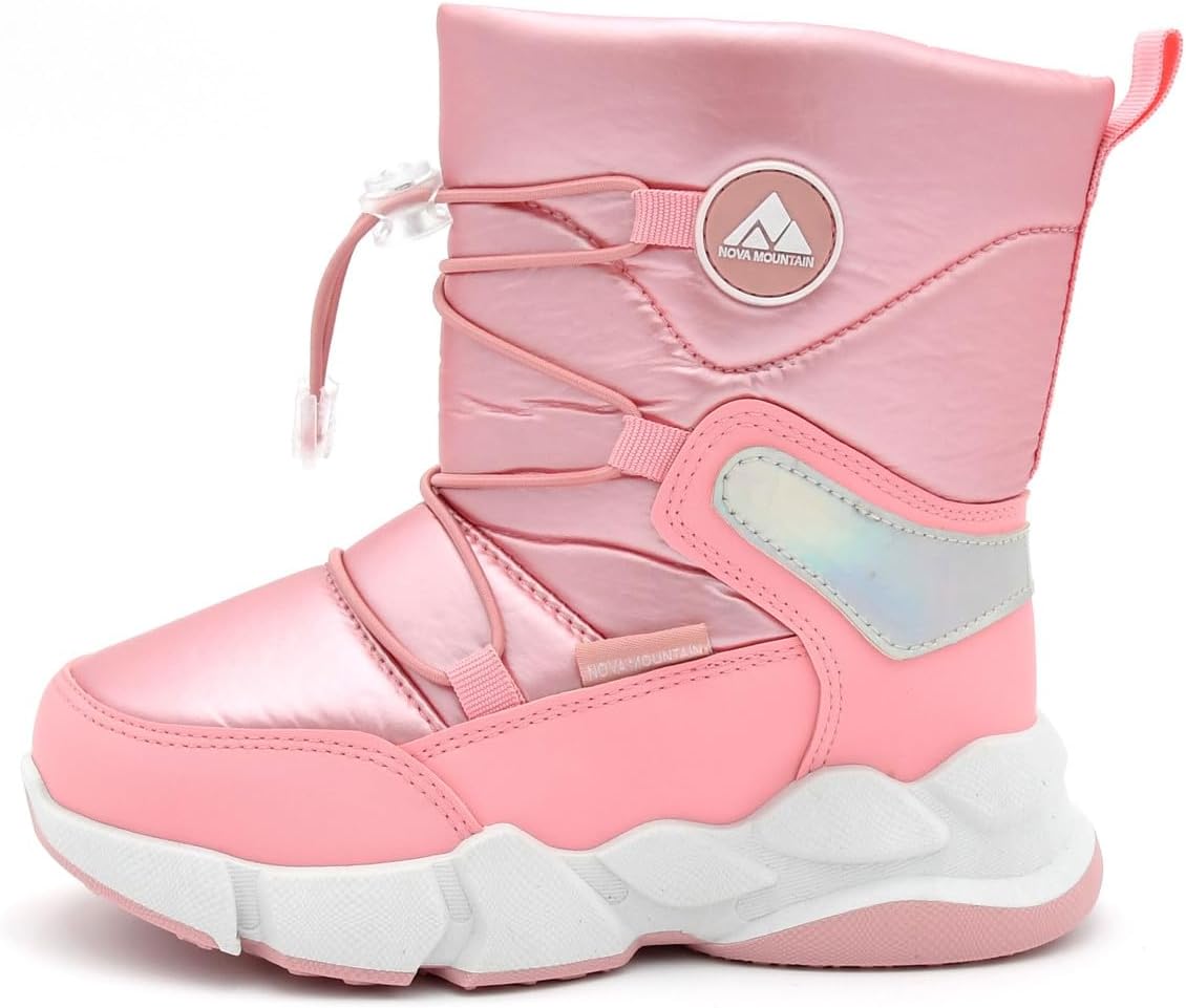 Nova Mountain Boys Girls Little Kids Winter Snow Boots,NF