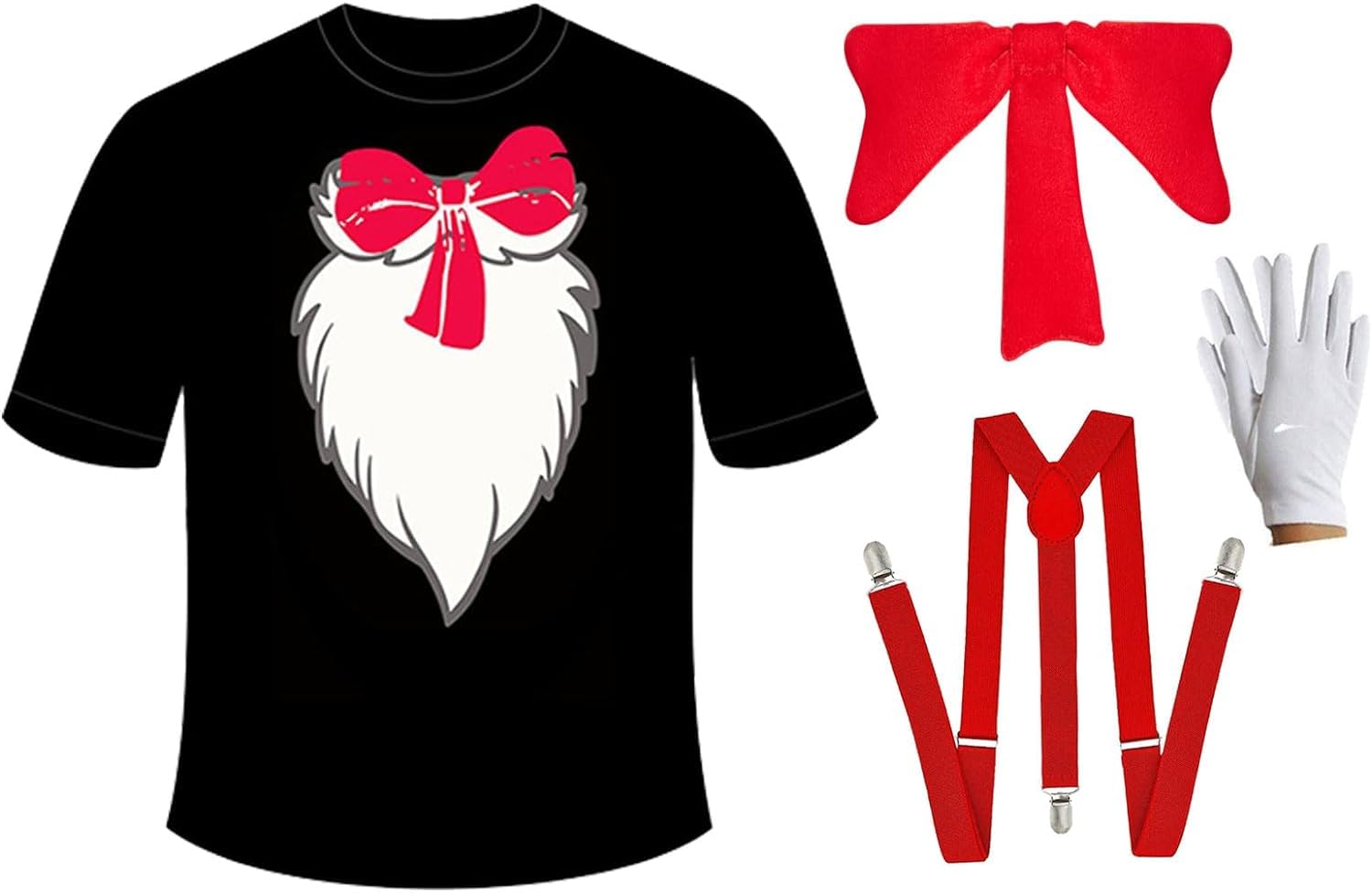 Camiseta con estampado de gato adulto labreeze con pajarita roja grande tallas S a XXL 2