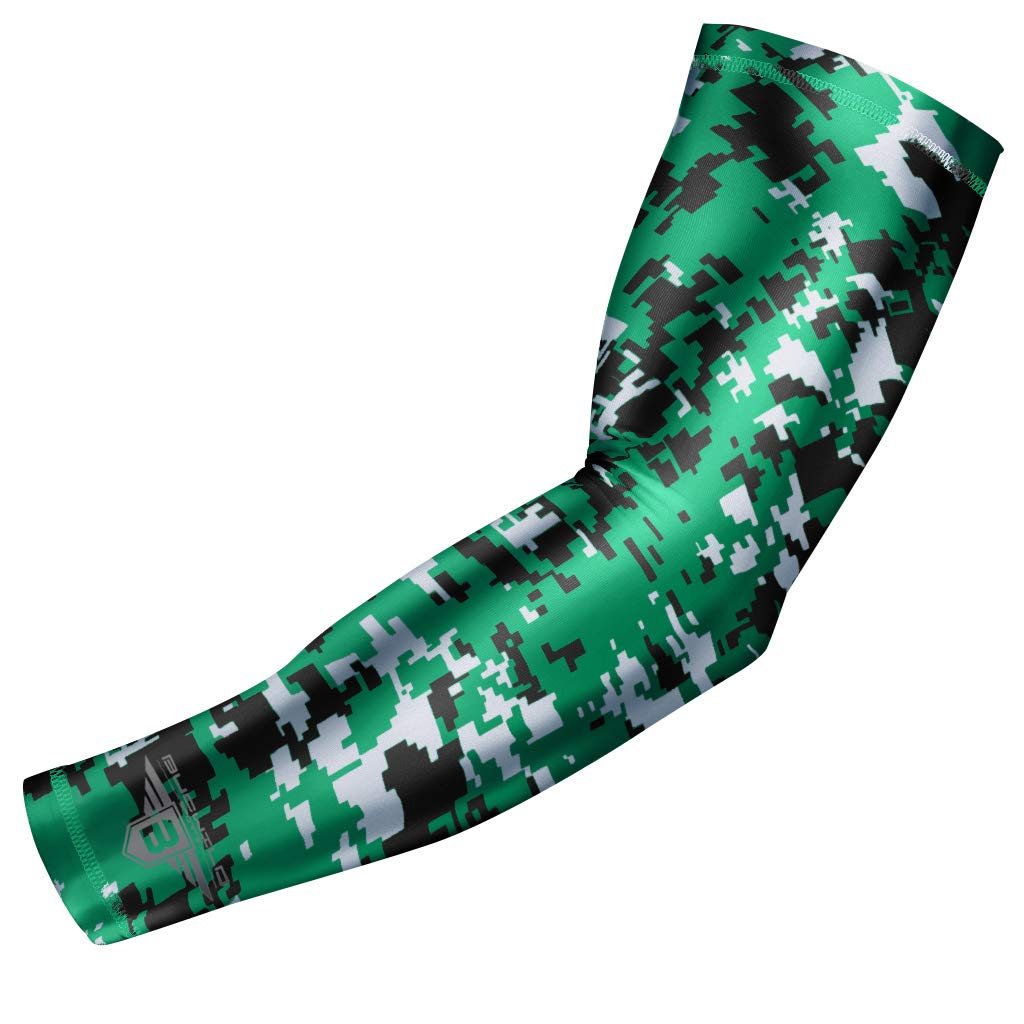 Bucwild Sports Compression Arm Sleeve - Youth & Adult Sizes - Baseball Football Basketball Sports (1 Arm Sleeve)
