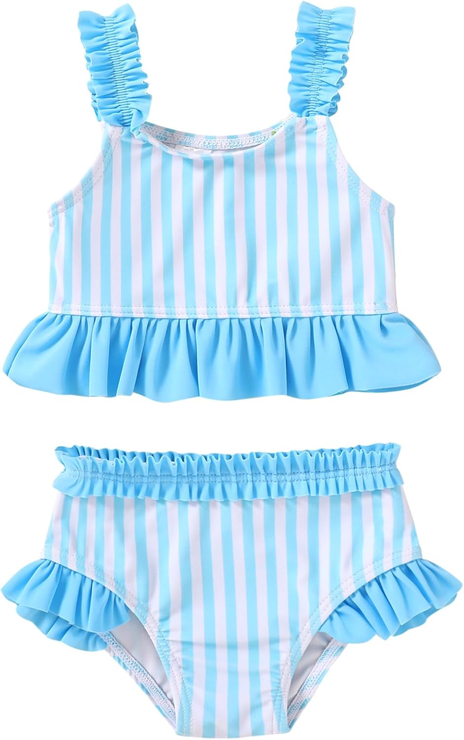 Happy Town Baby Infant Swimsuit Girl Toddler Bathing Suit Girl Summer Beach Bikini Tankini 2-Piece Swimwear 3-24 Months 2t-5t