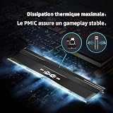 SP Silicon Power DDR5 32 Go (2x16 Go) Zenith 6000 MT/s (PC5-48000) 288 broches CL36 1,35 V UDIMM Module de mémoire RAM pour ordinateur de bureau SU032GXLWU60FFDEEC Noir - 3