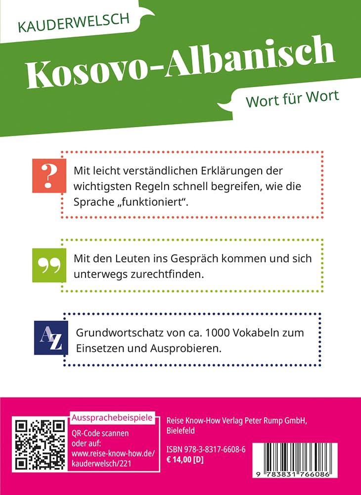 Reise Know-How Sprachführer Kosovo-Albanisch - Wort für Wort: Kauderwelsch-Sprachführer von Reise Know-How: 221