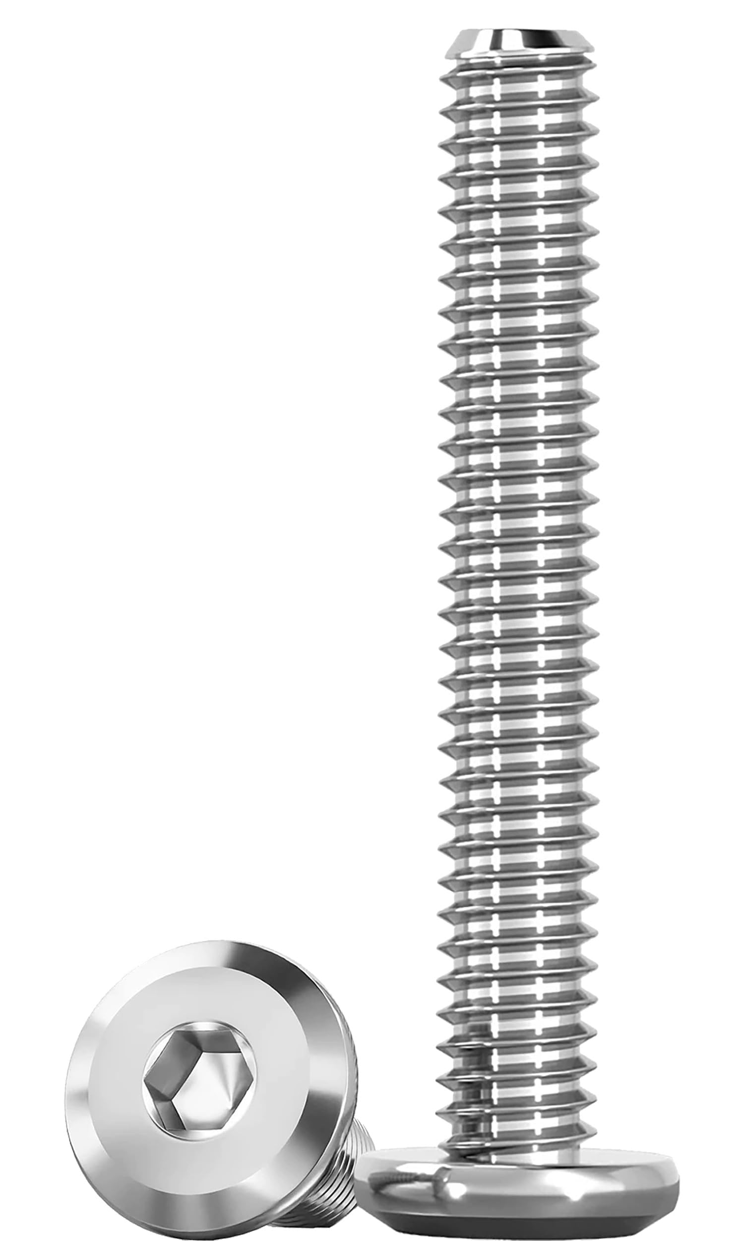 20Pcs M4 Furniture Bolts, M4 x 40mm Flat Head Hex Socket Cap Screws Bolts