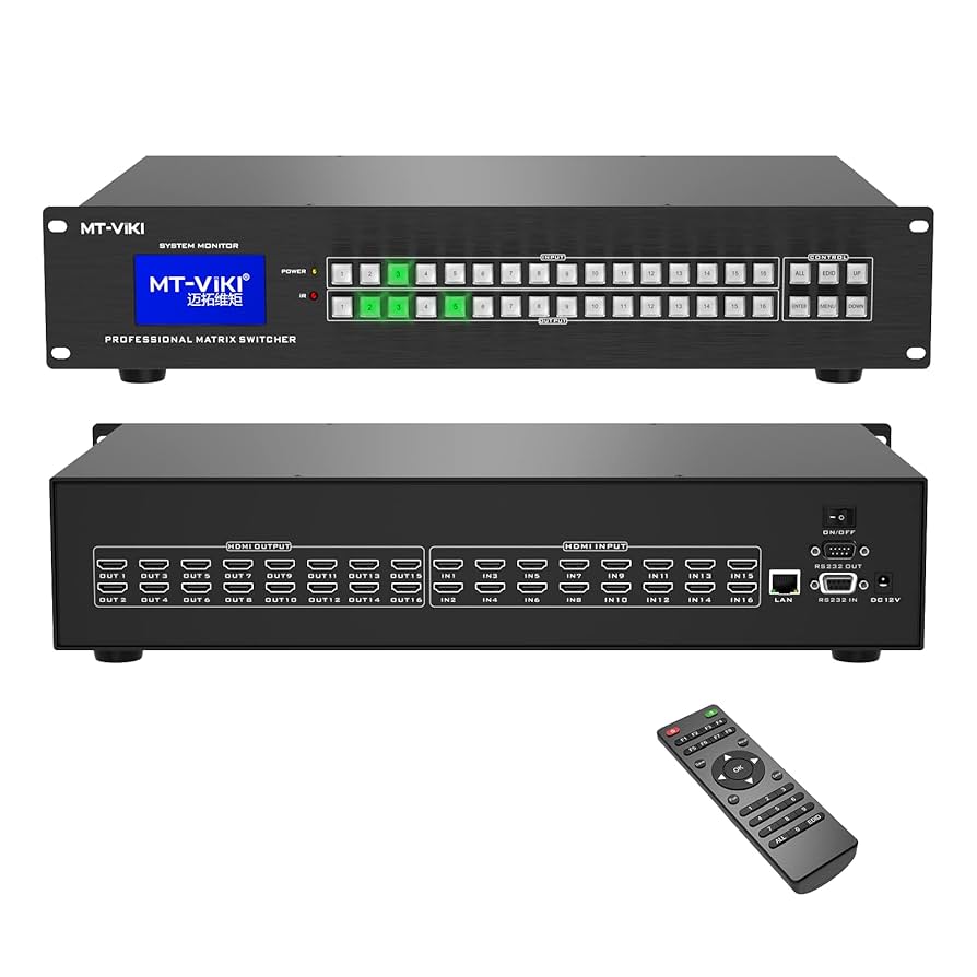Amazon.com: MT-VIKI 16x16 HDMI Matrix Switch 4K@30Hz, Rack