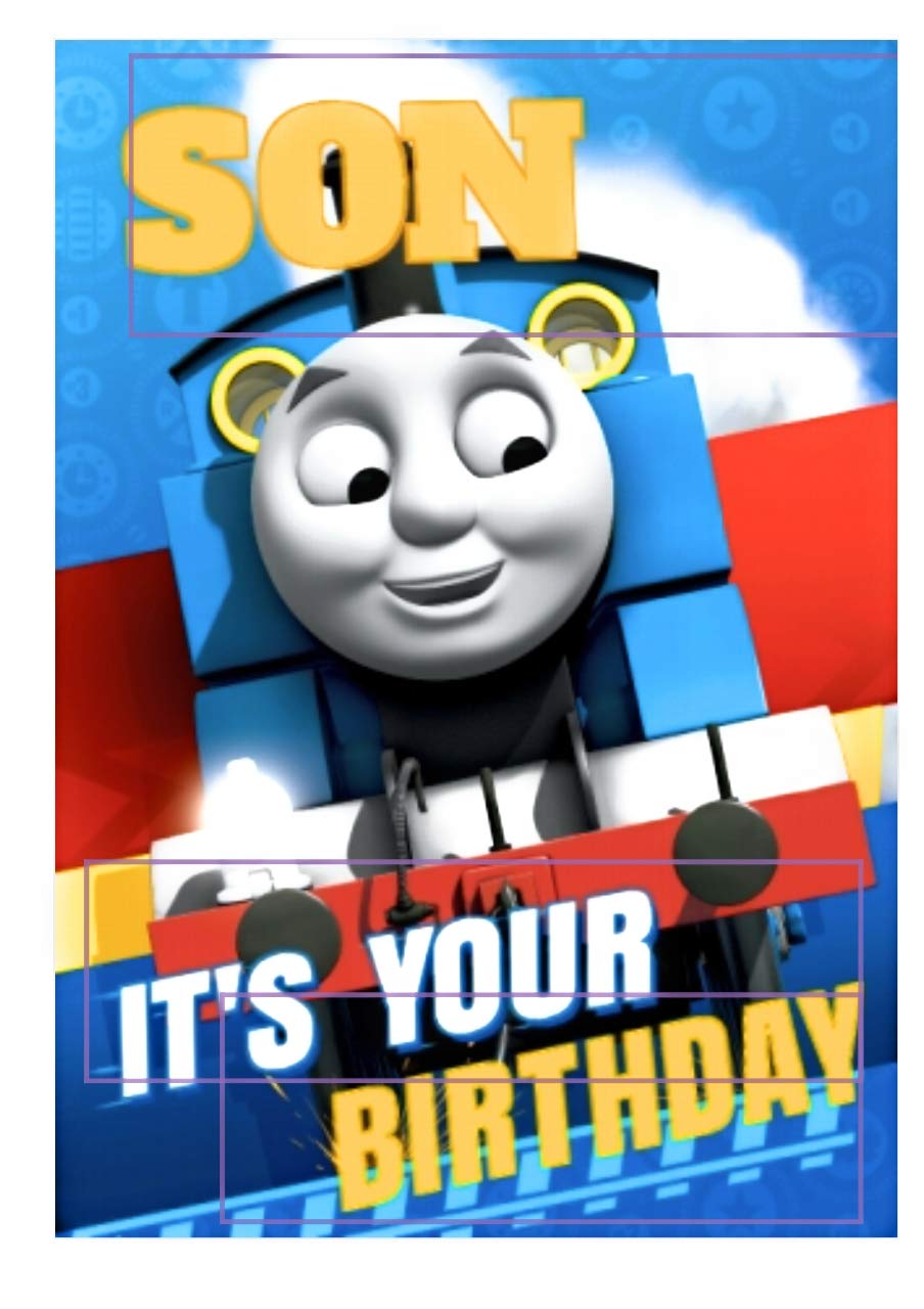 Birthday thomas the tank engine son card