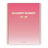Monthly Planner 2025-2028&comma; Hardcover 3 year calendar Calendar Book from July 2025 - June 2028&comma; 8&period;5&OpenCurlyDoubleQuote; x 11”&comma; Spiral Bound&comma;Organizer for Office&comma; School&comma; and Home，Gradient Pink